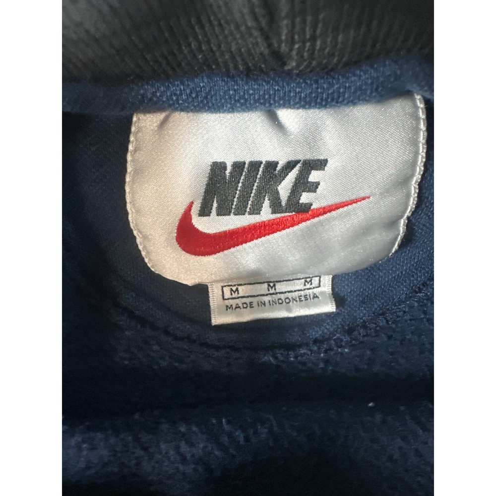 Vintage Nike Spellout Crewneck Sweatshirt Navy Blue Embroidered Mens Medium - Picture 5 of 9